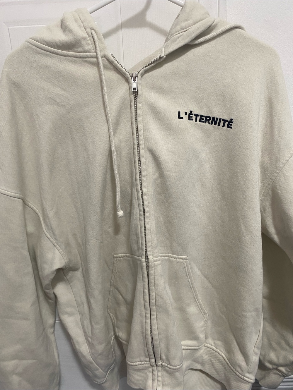 H&M Cream Zip Hoodie